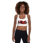 We Up HLG Padded Sports Bra (red Logo)