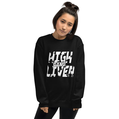 Leaf Print Unisex Sweatshirt (Black Logo)