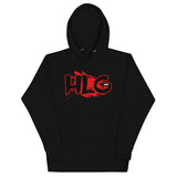 HIGH LIVEN  Hoodie (Black/red Logo)