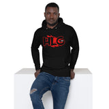 HIGH LIVEN  Hoodie (Black/red Logo)