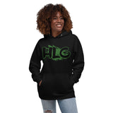 HIGH LIVEN Unisex Hoodie( Green/Black Logo)