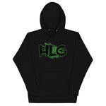 HIGH LIVEN Unisex Hoodie( Green/Black Logo)